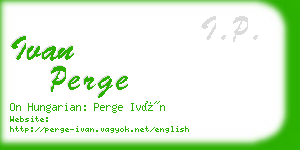 ivan perge business card